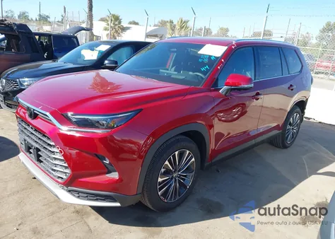 2025 Toyota Grand Highlander Hybrid Platinum Max from USA, damaged, VIN 5TDADAB51SS024735